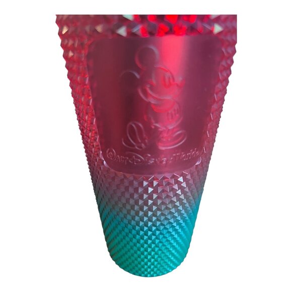 Starbucks Disney Christmas Cup Mickey Studded Tumbler 24 oz Venti Red Green - Picture 6 of 11